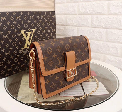 Luxury Stylish Monogram Leather Top Handle Bag