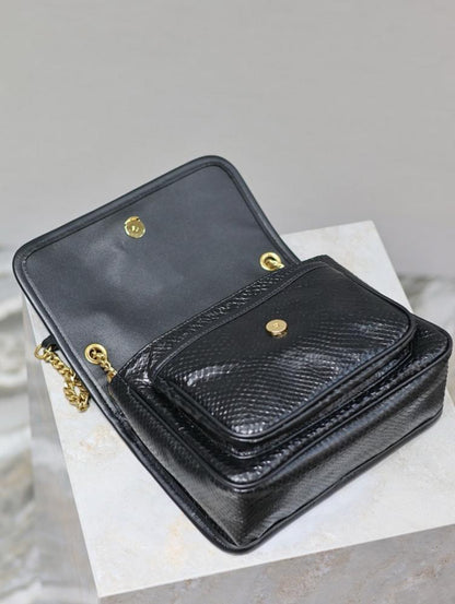 Italian-Inspired Stylish Gold Leather Top Handle Bag