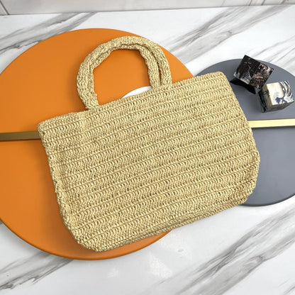 Woven Straw Tote Bag