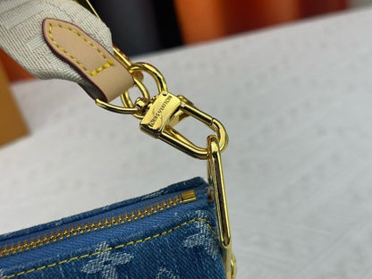 Italian-Inspired Luxury Denim Shoulder Bag