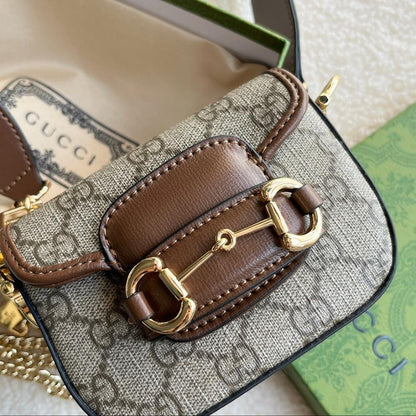 Modern Italian-Inspired Brown Monogram Shoulder Bag