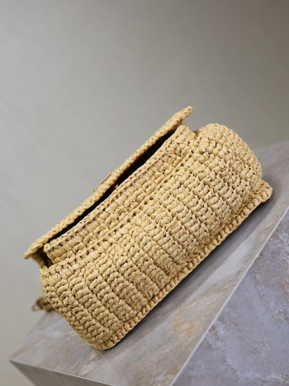Niki Raffia Top Handle Bag