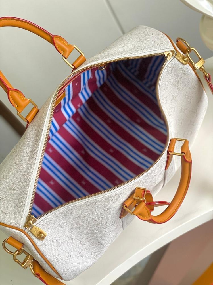 Keepall Monogram Leather Travel Bag
