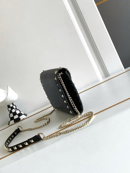 Stylish Refined Studded Leather Crossbody Bag