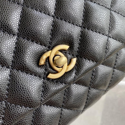 Quilted Lambskin Top Handle Bag