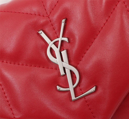 Classic Italian-Inspired Silver Quilted Leather Shoulder Bag