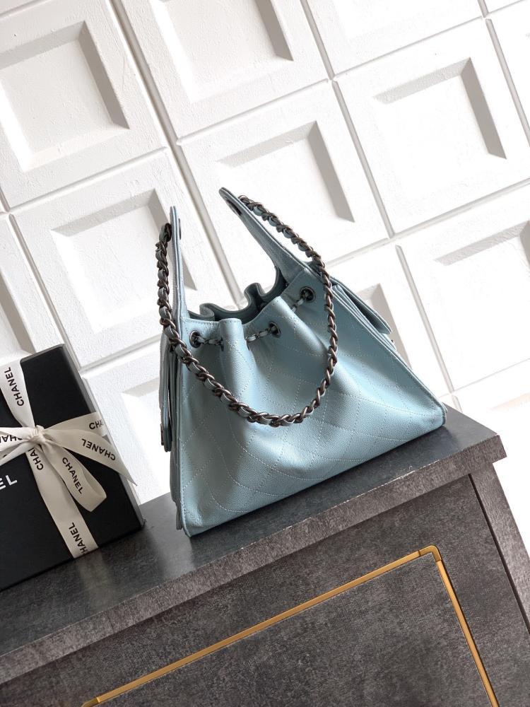 Gold Leather Bucket Bag