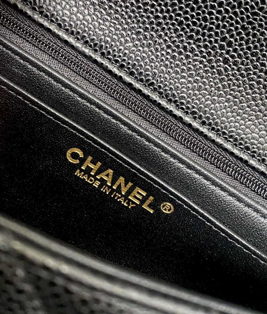 Classic Gold Lambskin Top Handle Bag