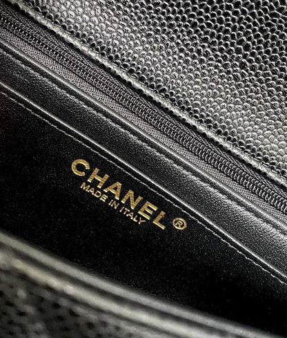 Classic Gold Lambskin Top Handle Bag