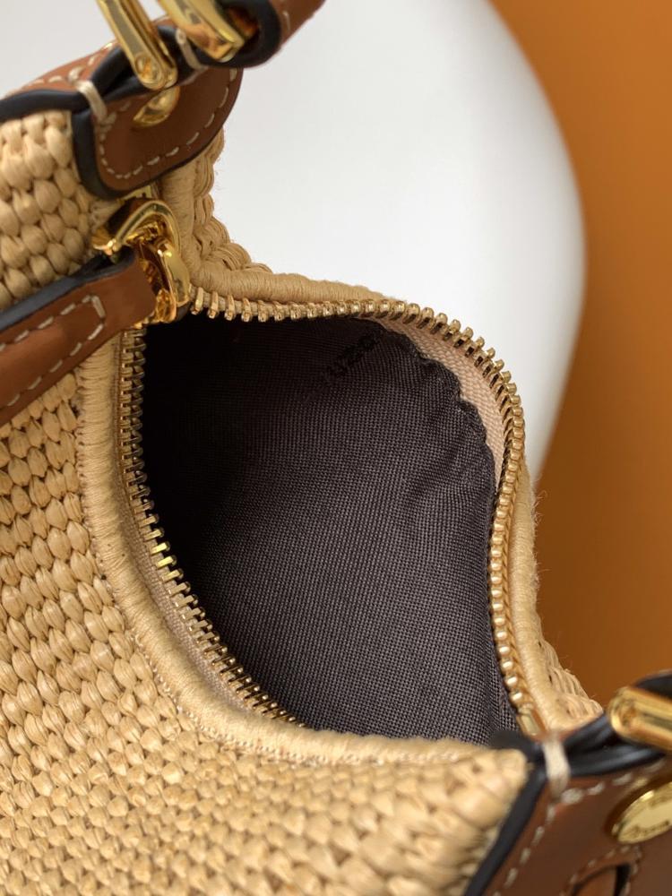 Gold Woven Top Handle Bag