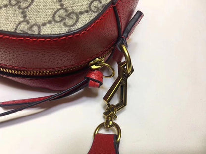 Elegant Refined Brown Printed Leather Travel Bag