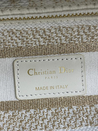 Gold Embroidered Top Handle Bag