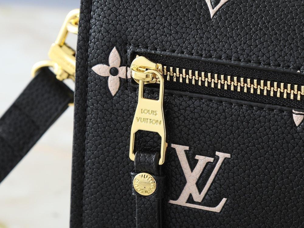 The Pouch Monogram Leather Top Handle Bag