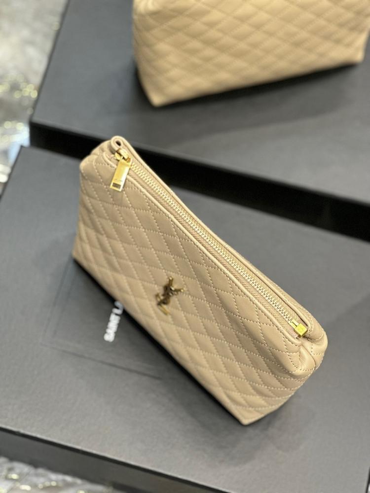 Modern Elegant Gold Quilted Lambskin Bag