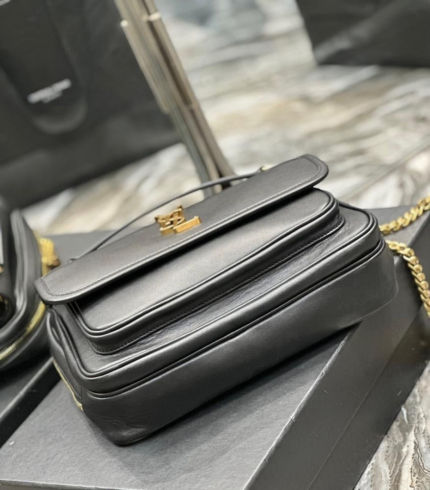 Modern Elegant Gold Calfskin Shoulder Bag