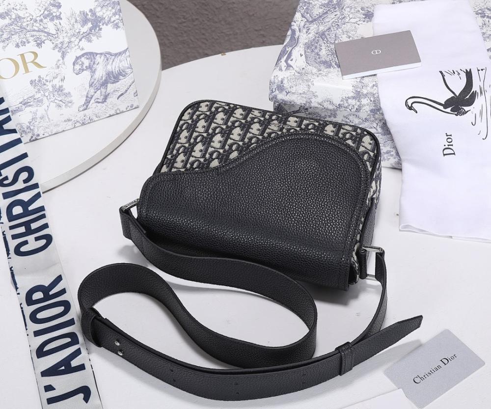 Modern Luxury Black Printed Calfskin Shoulder Bag