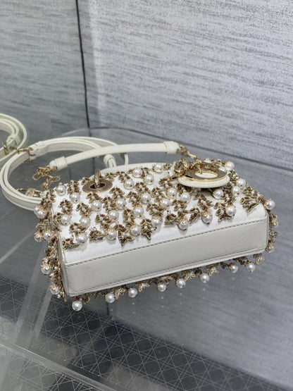 Embroidered Top Handle Bag