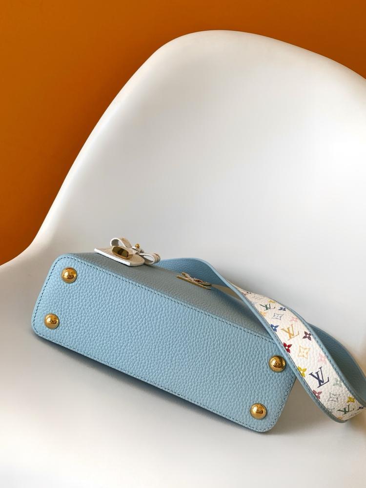 Capucines Mini in Sky Blue Taurillon