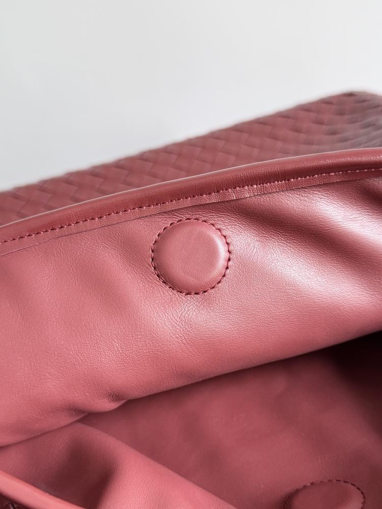 Woven Leather Top Handle Bag