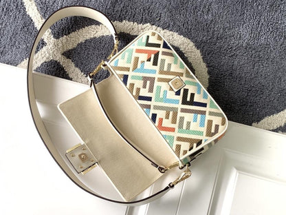 Embroidered Top Handle Bag