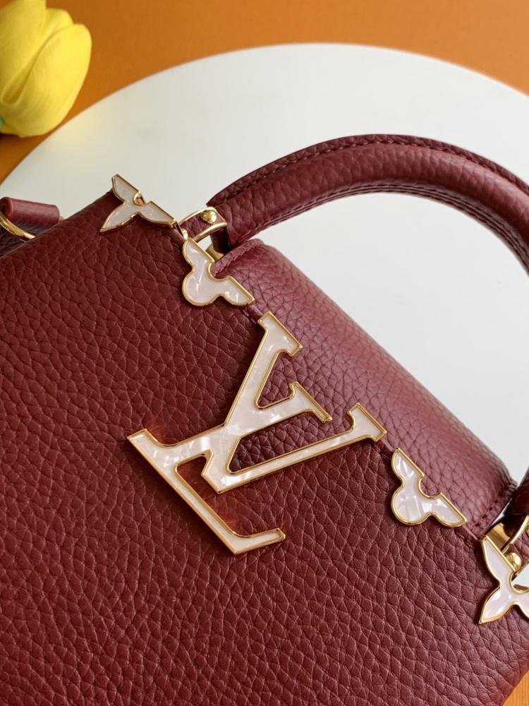 Monogram Leather Top Handle Bag