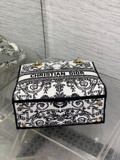 Embroidered Top Handle Bag