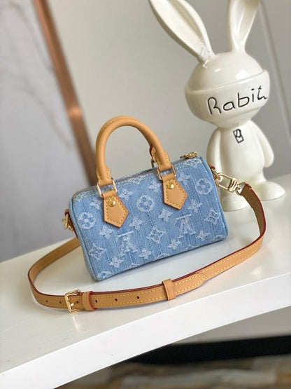 Italian-Inspired Luxury Blue Woven Leather Shoulder Bag
