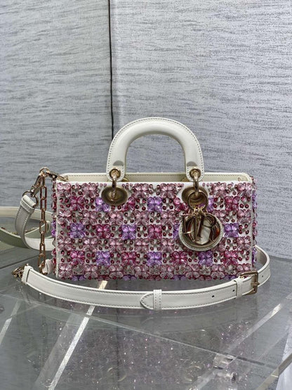 Embroidered Top Handle Bag