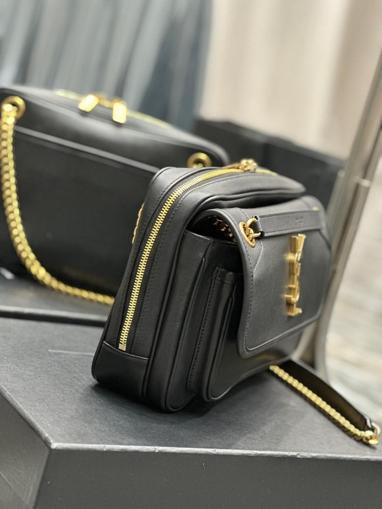 Modern Elegant Gold Calfskin Shoulder Bag