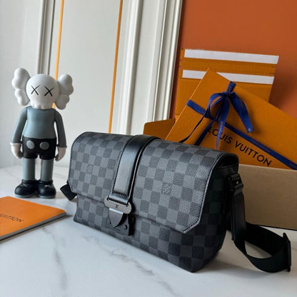Classic Italian-Inspired Monogram Jacquard Shoulder Bag