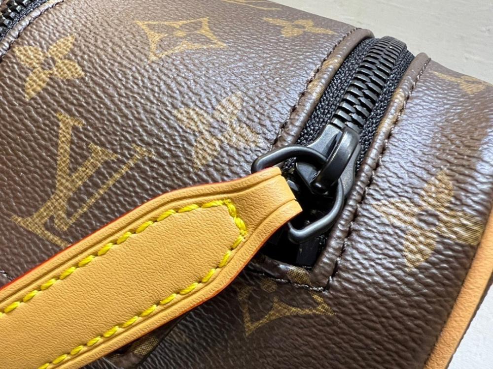 Italian-Inspired Stylish Orange Embroidered Leather Top Handle Bag