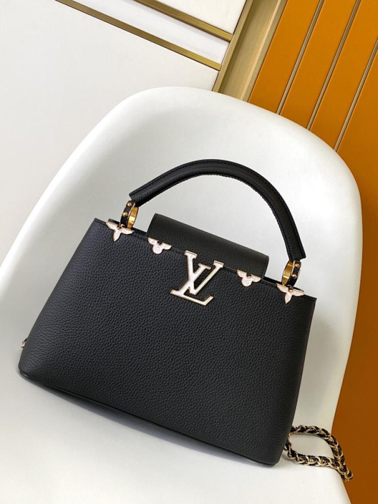 Monogram Leather Shoulder Bag