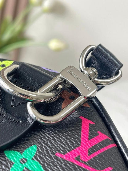 Italian-Inspired Stylish Monogram Leather Shoulder Bag