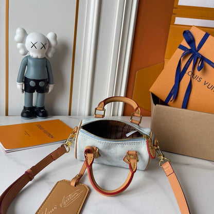 Speedy Monogram Leather Shoulder Bag