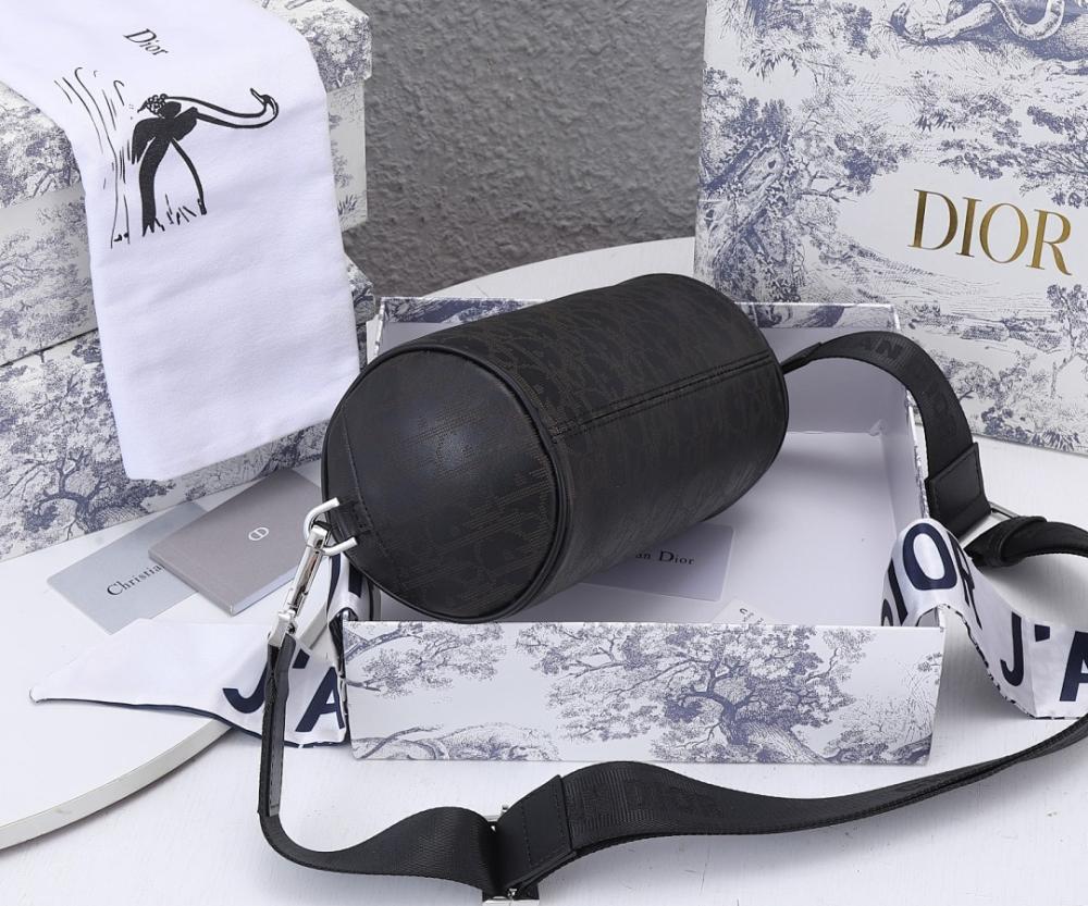 Elegant Refined Black Printed Leather Crossbody Bag