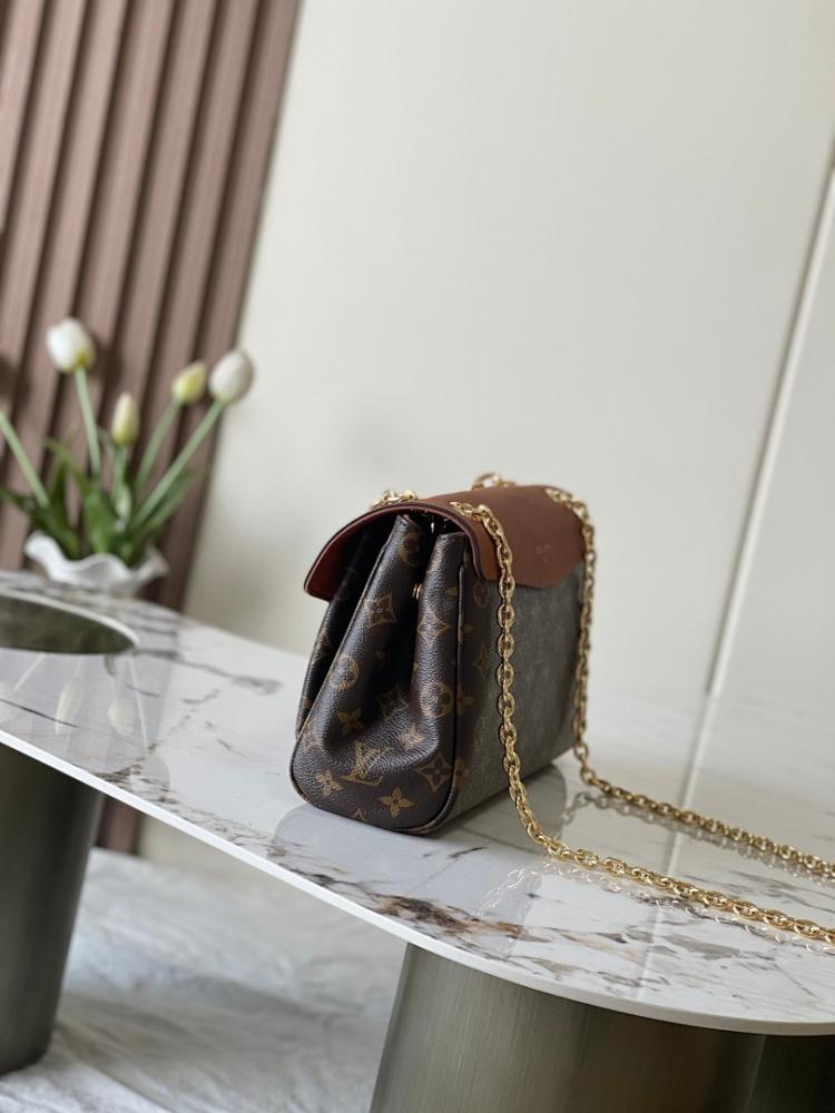 Modern Stylish Gold Monogram Leather Crossbody Bag