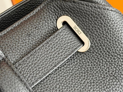 Italian-Inspired Elegant Black Quilted Leather Top Handle Bag