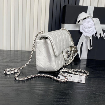 Gold Leather Top Handle Bag