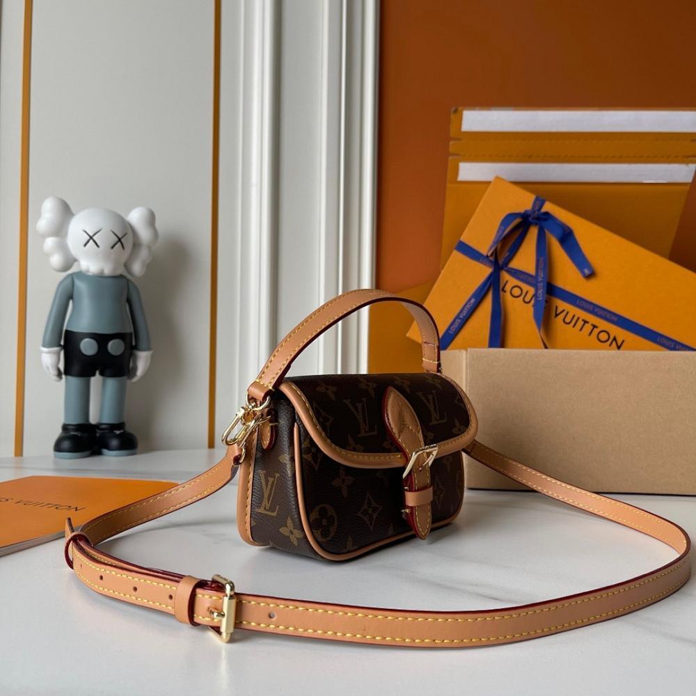 Diane Monogram Calfskin Shoulder Bag