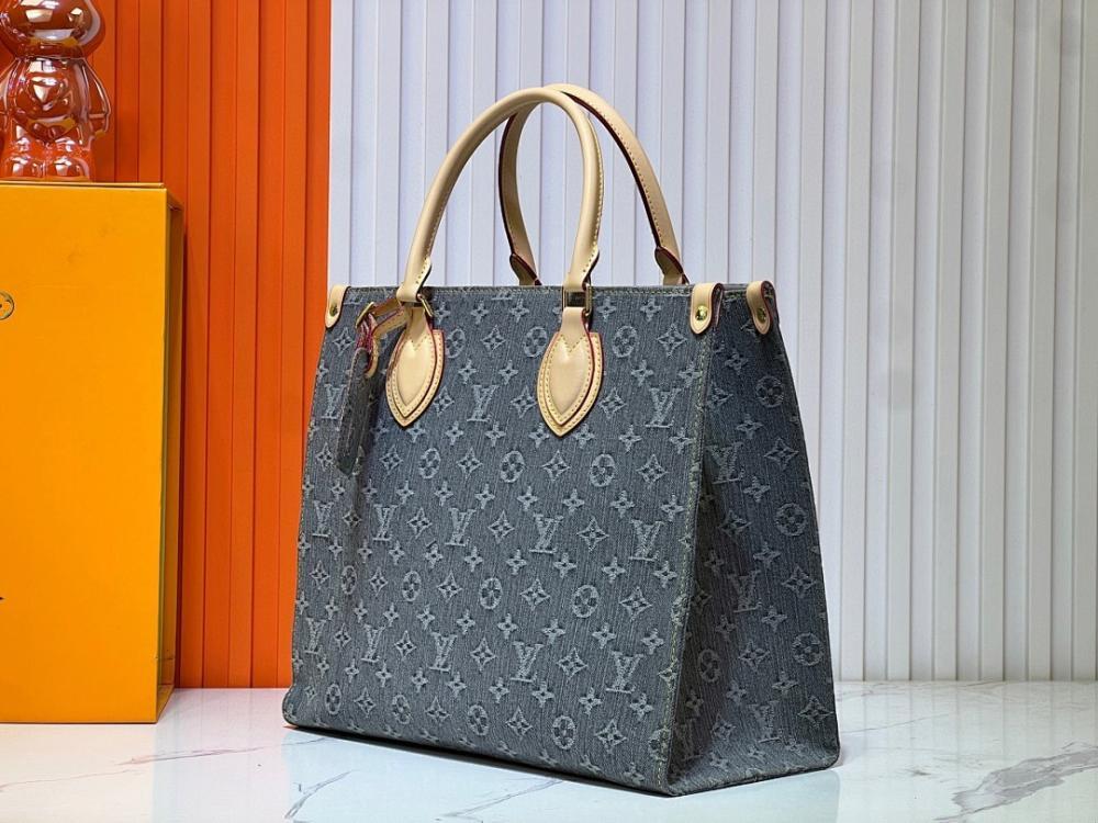 OnTheGo Monogram Denim Shoulder Bag
