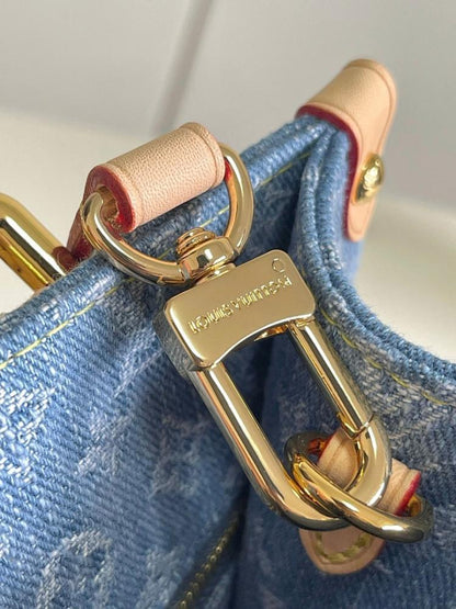 OnTheGo Blue Woven Denim Shoulder Bag