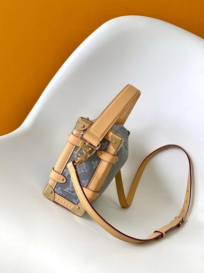 Stylish Refined Monogram Leather Top Handle Bag