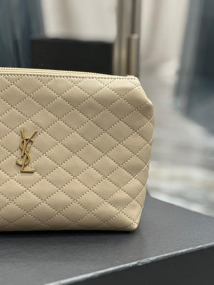 Modern Elegant Gold Quilted Lambskin Bag