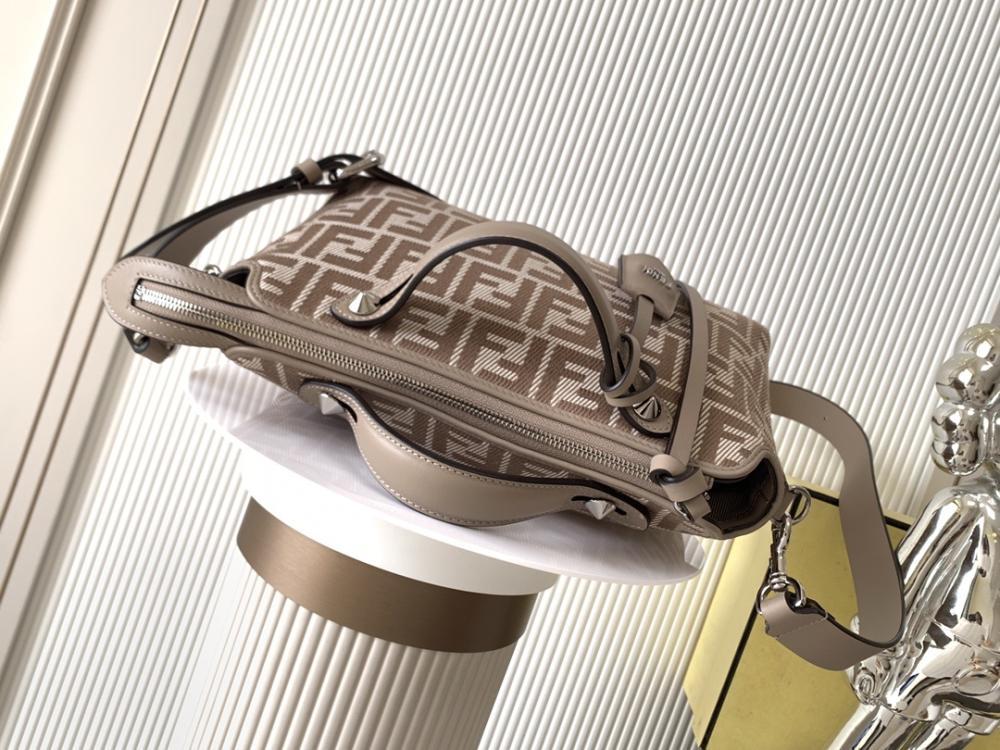 Embroidered Calfskin Shoulder Bag