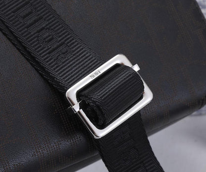 Classic Modern Black Printed Leather Shoulder Bag