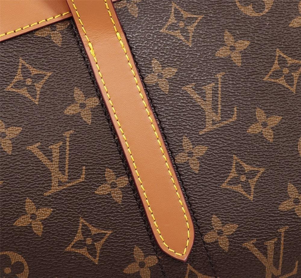 Modern Monogram Leather Tote Bag