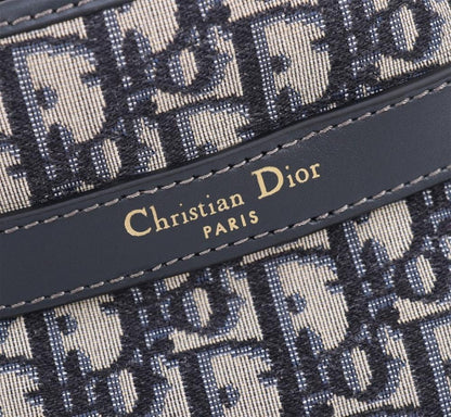 Modern Refined Blue Calfskin Crossbody Bag