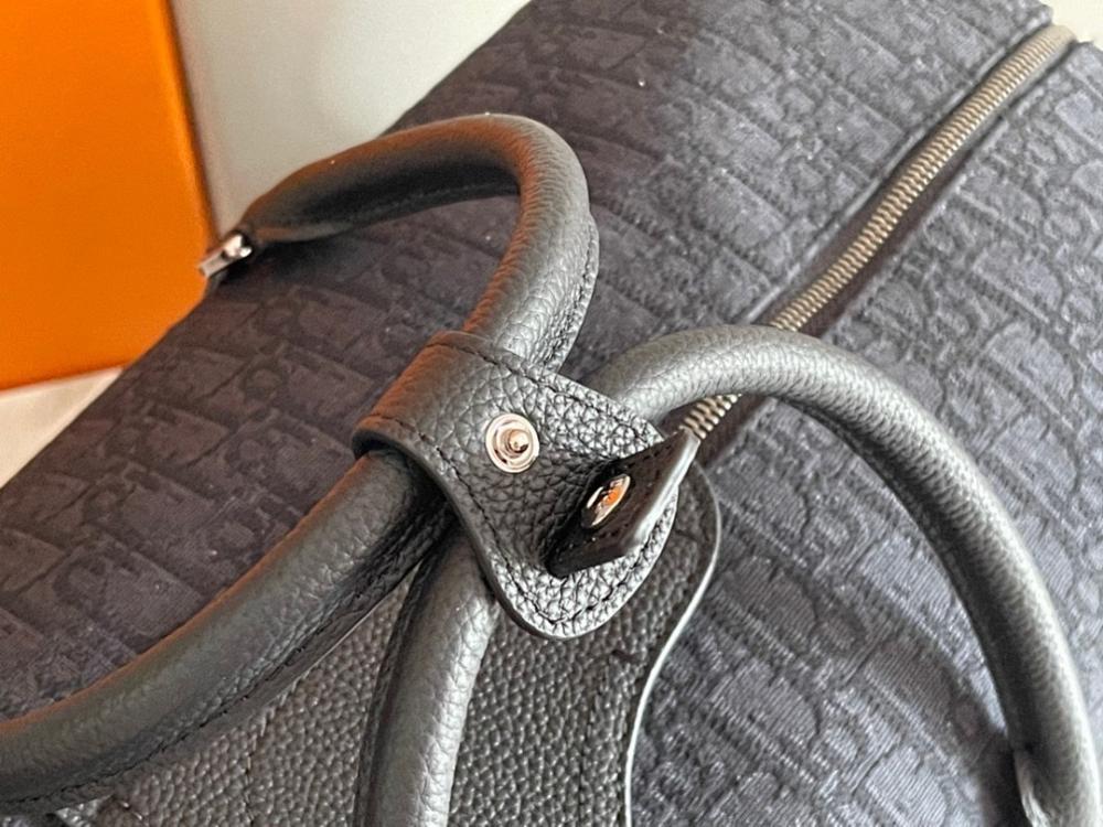Italian-Inspired Luxury Black Printed Calfskin Shoulder Bag