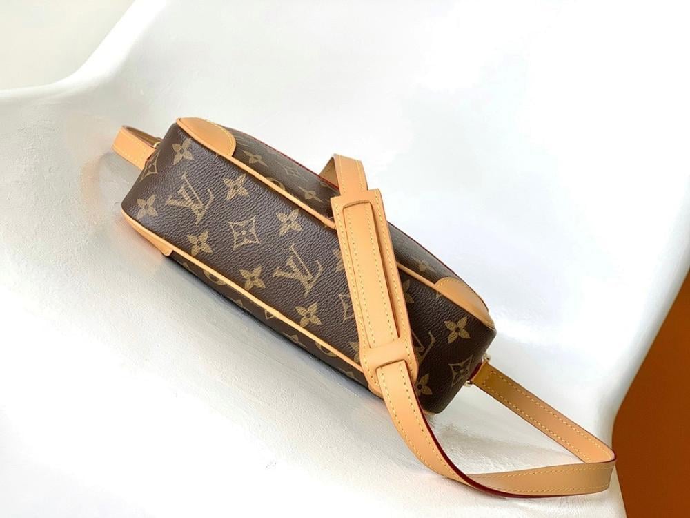 Luxury Refined Monogram Leather Crossbody Bag