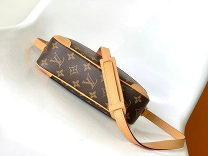 Luxury Refined Monogram Leather Crossbody Bag